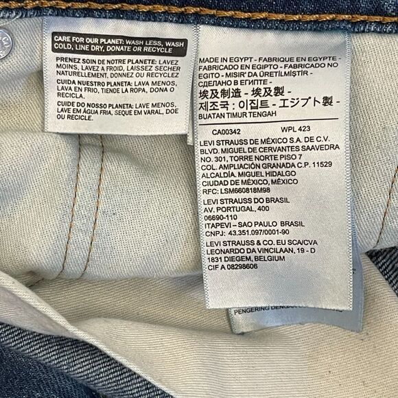 Levi's‎ 541 Athletic Fit Taper 42x30 Cotton Stretch Denim Blue Jeans Medium Zip - Picture 7 of 10